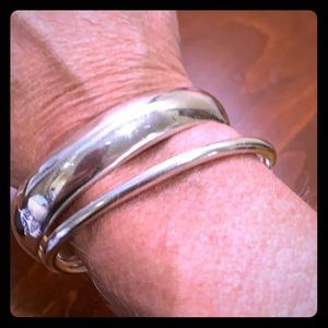 Silpada cuffs, two, sterling silver